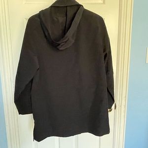 Black rain resistant jacket